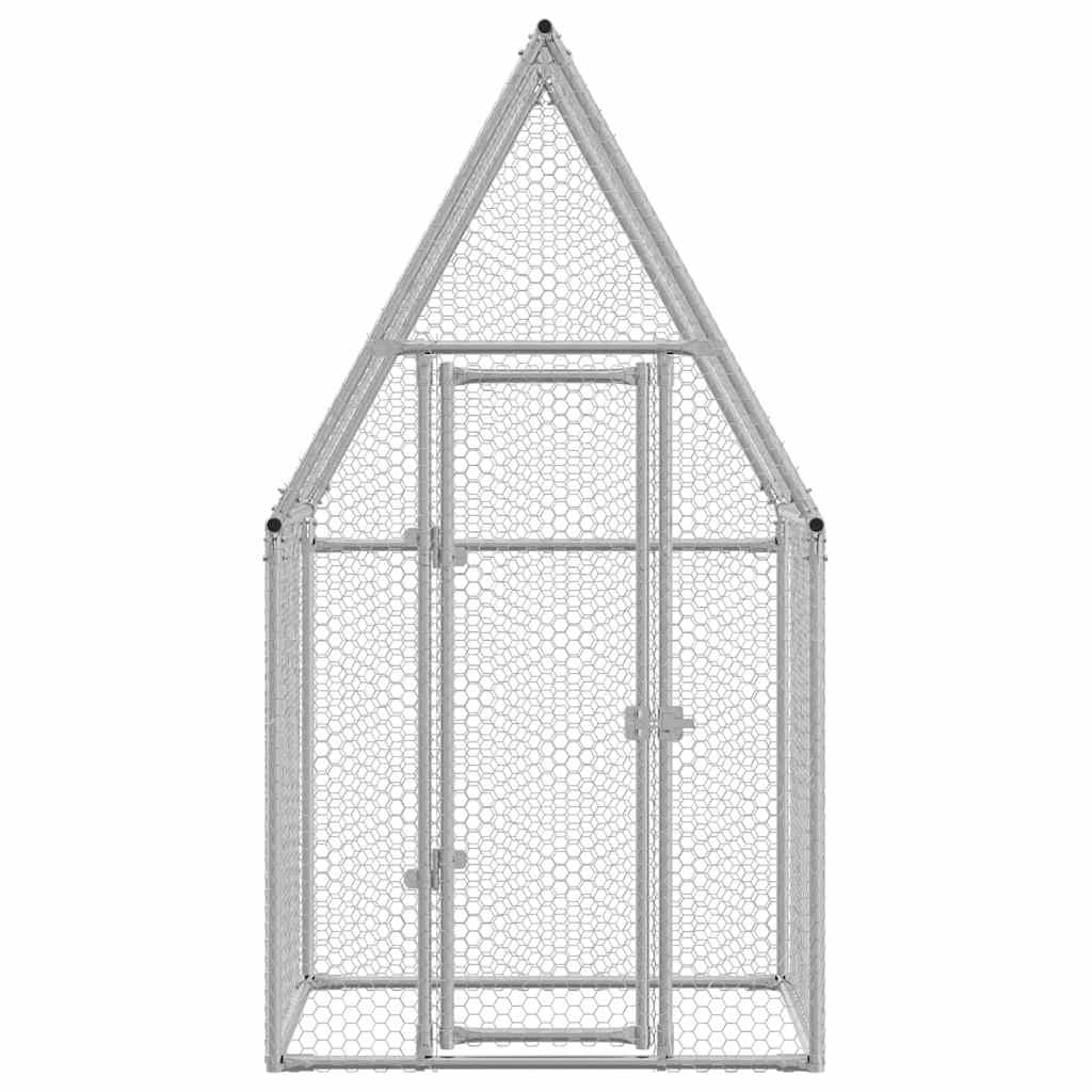 Chicken Cage Silver 100x Galvanized   Chicken Cage Silver