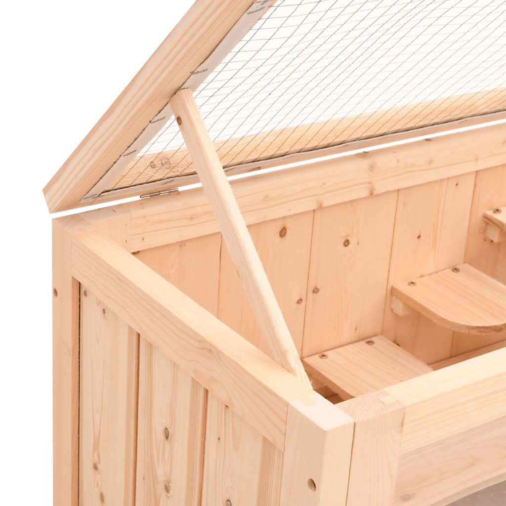 Hamster Cage 60x35.5x42 cm Solid Fir Wood