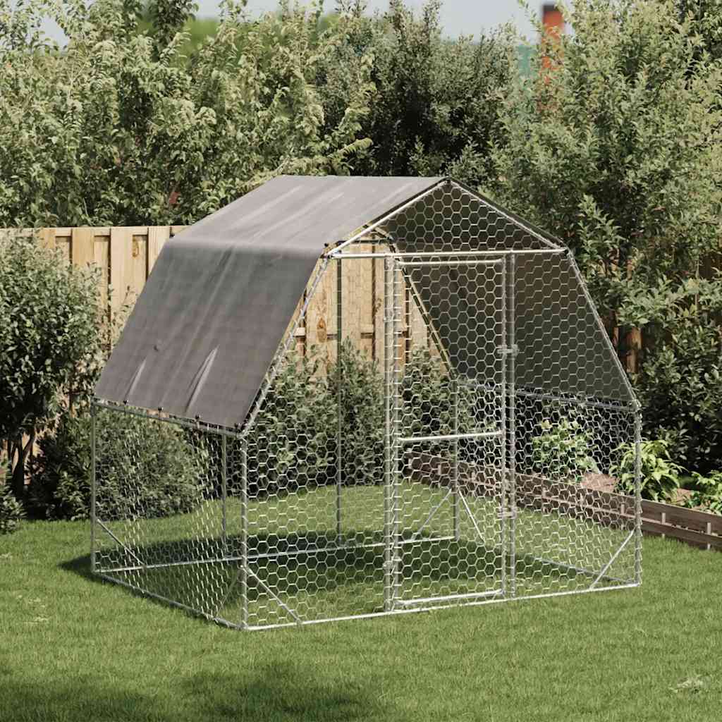 Chicken Coop 2.5x2x2.25 m Galvanized   Chicken Coop with