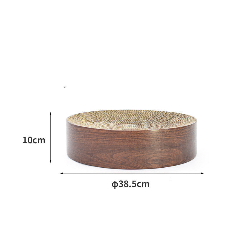 Round corrugated cat scratcher