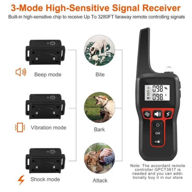Dog Training Collar Receiver IP67 Waterproof