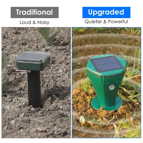 8Pcs Solar Powered Mole Repellent Waterproof Solar Animal Repellers For Moles Gophers Groundhogs Snakes Voles Outdoor Vibration Stake For Farm Garden Yard