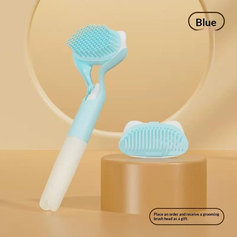 3 in 1 Pet Grooming Tool A Cleaning Brush With A Push button Design