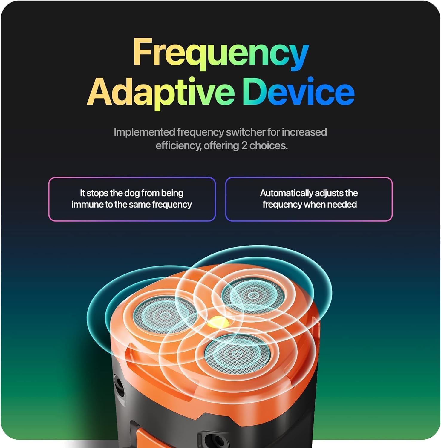 Dog Bark Deterrent Device Stops Bad Behavior, Professional Dog Training Tool, Anti Bark Device For Dogs,   Emitters 50ft Range For Dog Training,  To Bark Collar,Dog Training Collar