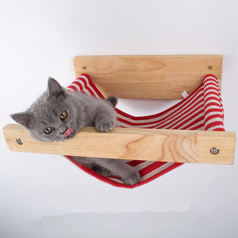 Cat hammock on the wall