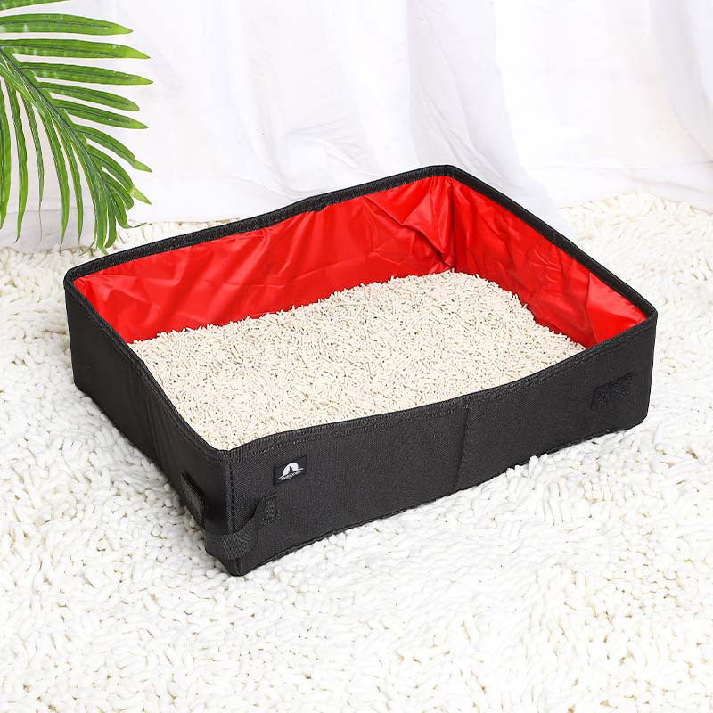 Portable Foldable Litter Box Waterproof Oxford Cloth