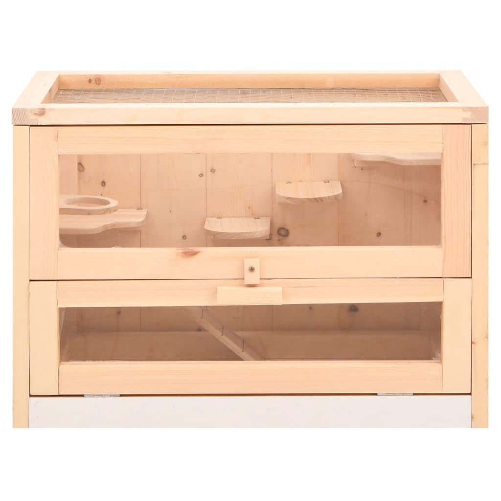 Hamster Cage 60x35.5x42 cm Solid Fir Wood