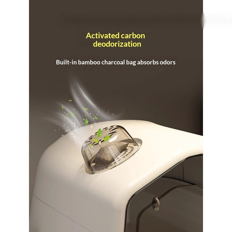 Fully Enclosed Odor Proof Litter Box For Cats