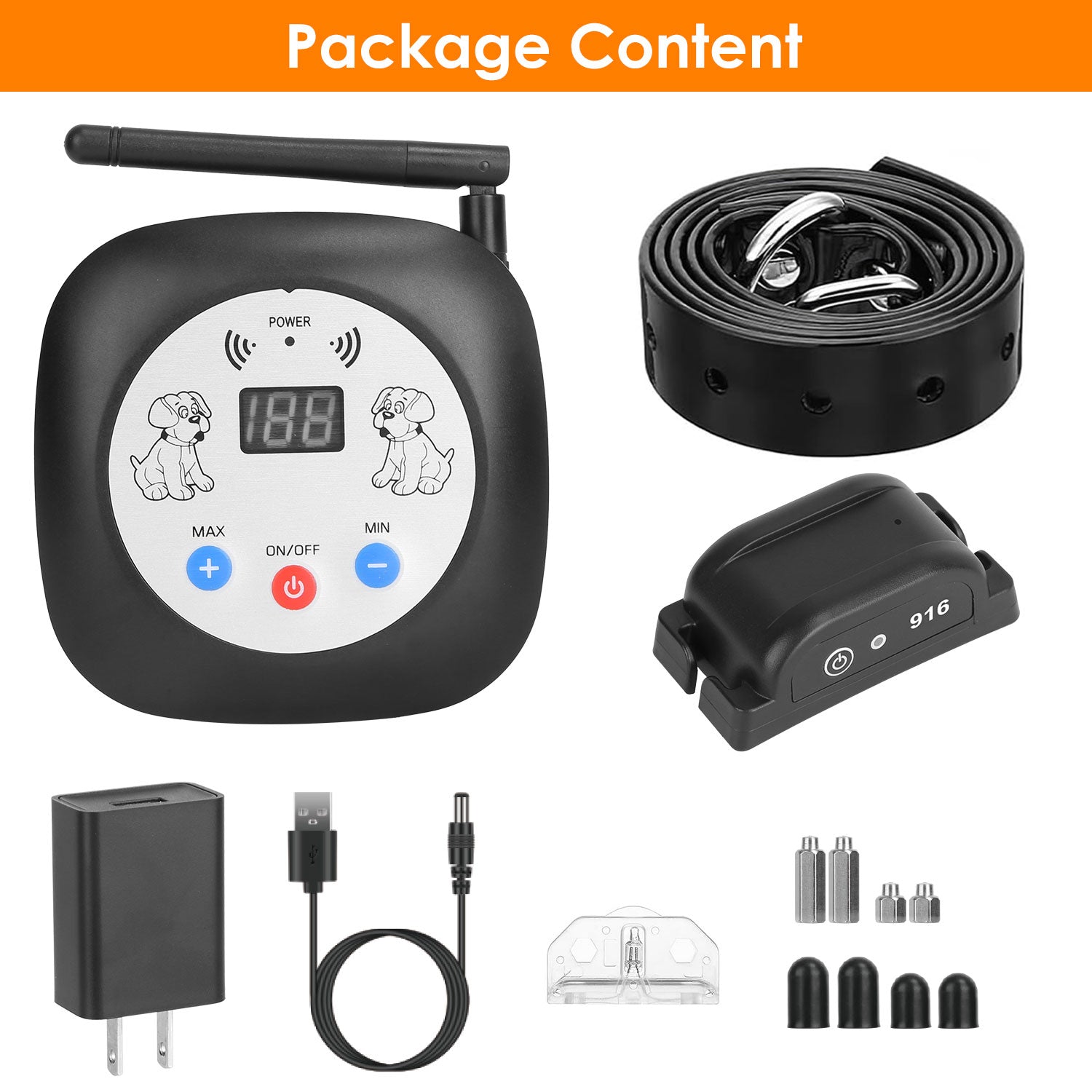 1Set 328FT Electric Wireless Dog Fence System With GPS Location Monitor Collar Receiver Rechargeable Beep Vibration Fence System For Small Medium Large Dogs