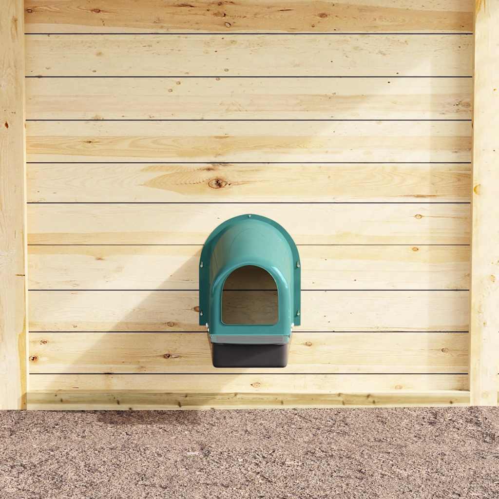 Chicken Nesting Boxes, 4 pcs., Wall-Mounted, Dark Green, Plastic