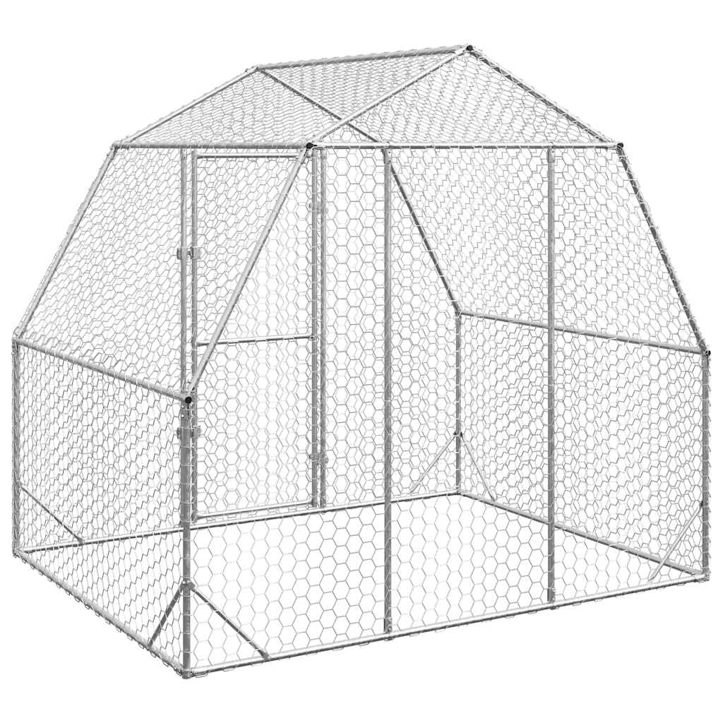 Chicken Coop 2.5x2x2.25 m Galvanized   Chicken Coop with