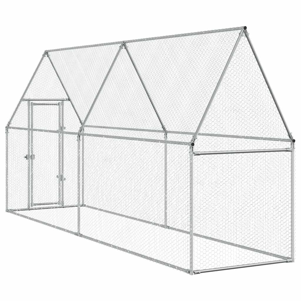 Chicken Cage Silver 100x Galvanized   Chicken Cage Silver