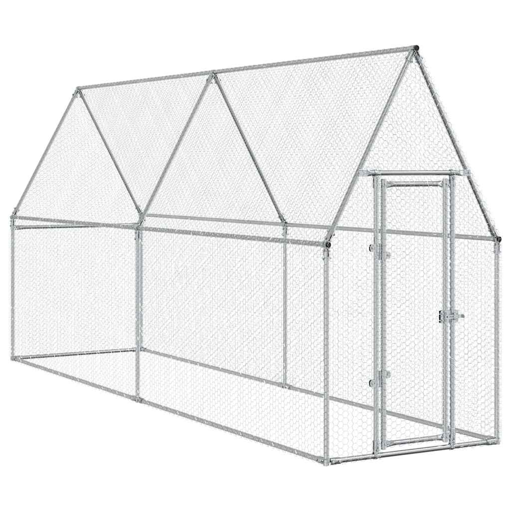Chicken Cage Silver 100x Galvanized   Chicken Cage Silver