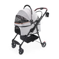 4-Wheel Foldable Pet Stroller For Small Dogs & Cats - 360 Rotating Wheels, Detachable Carrier & Travel Bag Included