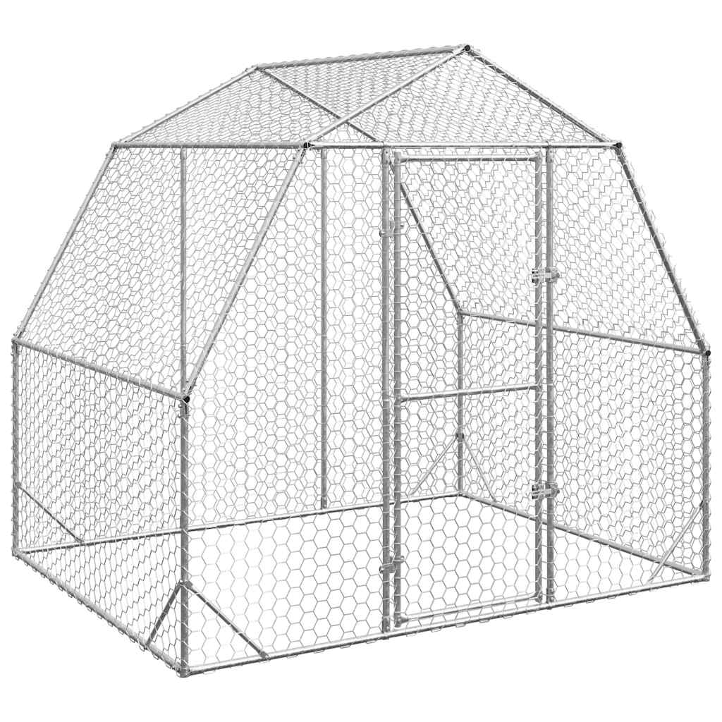 Chicken Coop 2.5x2x2.25 m Galvanized   Chicken Coop with