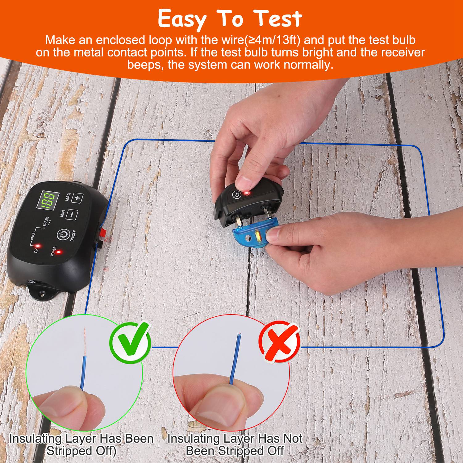 1Set Dog Fence System Pet Containment System With One Hundred Adjustable Levels IPX7 Waterproof Rechargeable Receiver Underground Fence For Small Medium Large Dog