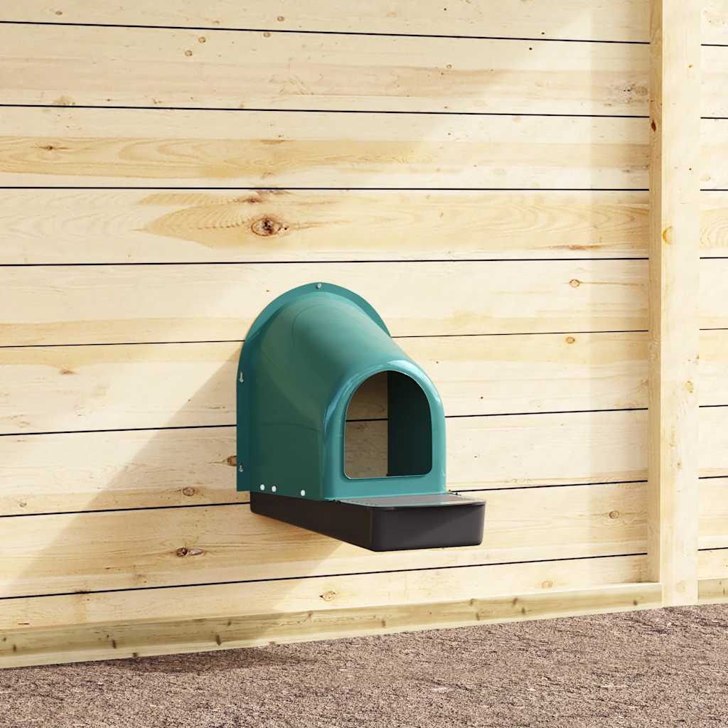 Chicken Nesting Boxes, 4 pcs., Wall-Mounted, Dark Green, Plastic